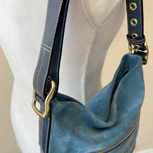 Coach Suede Tassel Duffle Bag - Picture 8 of 16